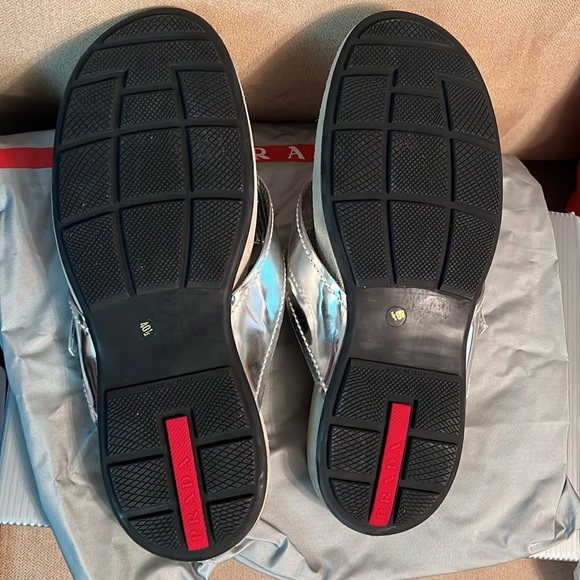 Prada Silver Calzature Donna Wedge Sandals - Picture 8 of 9